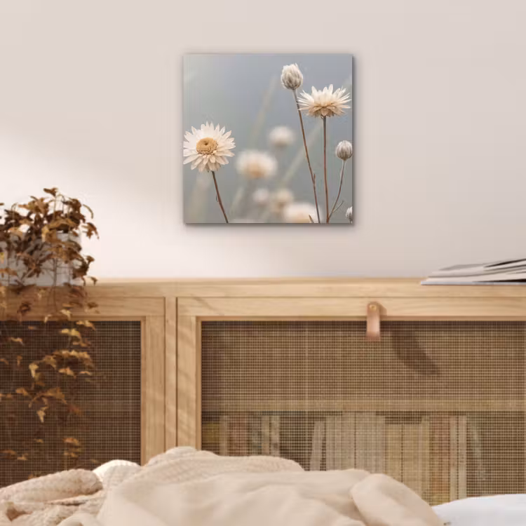 Strobloemen - Wit - Daglicht aluminium wit klein -sfeer3