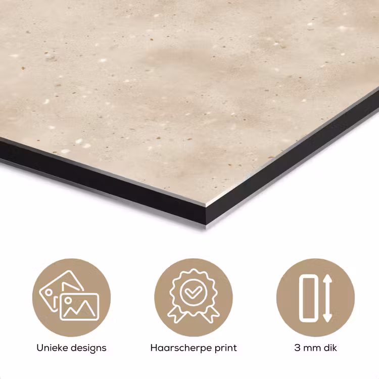 Structuur - Spikkels - Beige aluminium wit klein 46 -closeup_NL