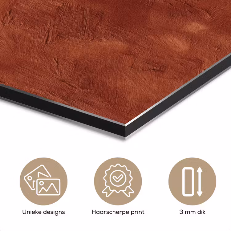 Stucwerk - Textuur - Terracotta aluminium wit klein 46 -closeup_NL