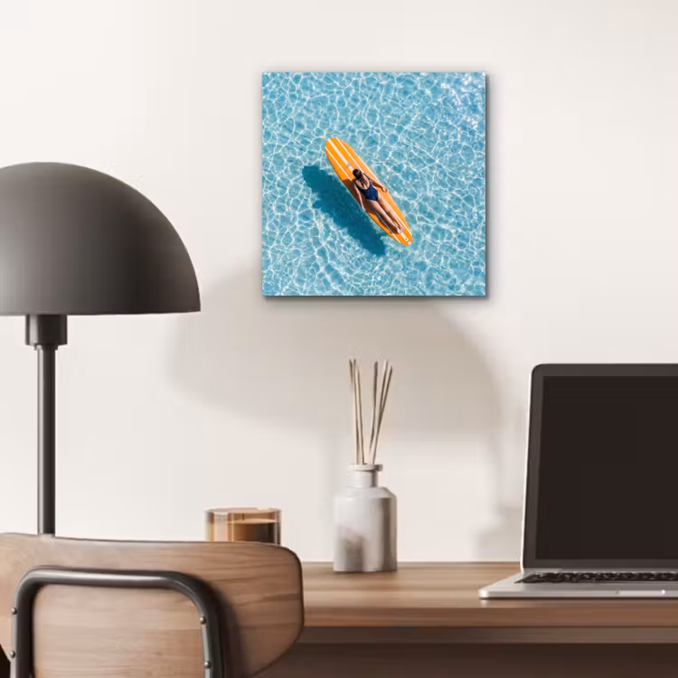 Surfboard - Water - Badpak - Oranje aluminium wit klein -sfeer5