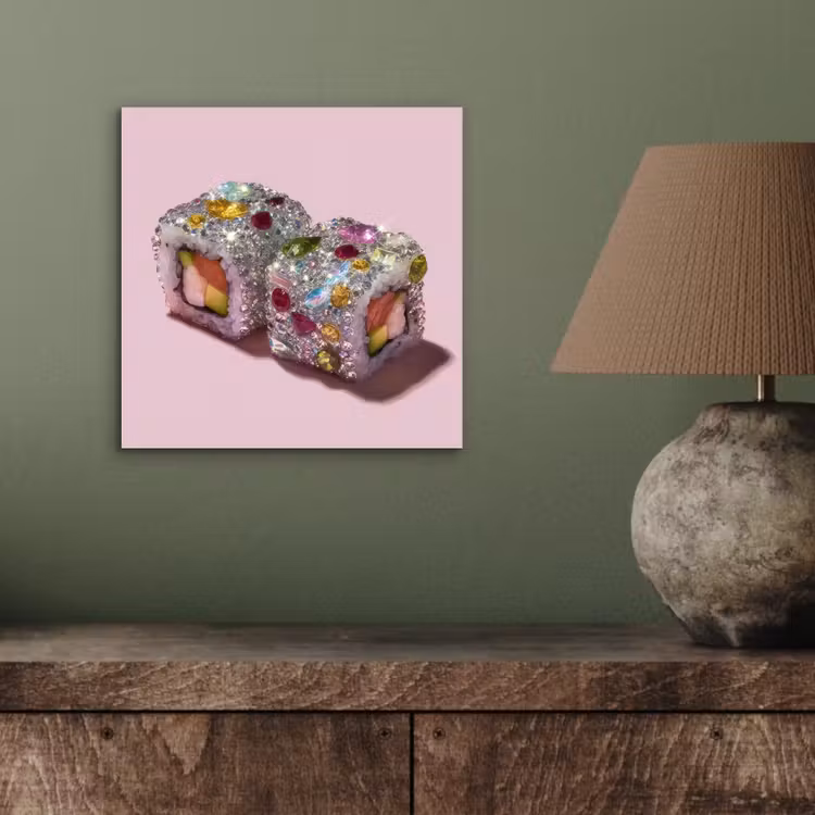 Sushi - Rolletjes - Steentjes - Kleurrijk aluminium wit klein -sfeer2