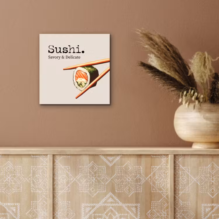 Sushi - Zalm - Rijst - Japans aluminium wit klein -sfeer4