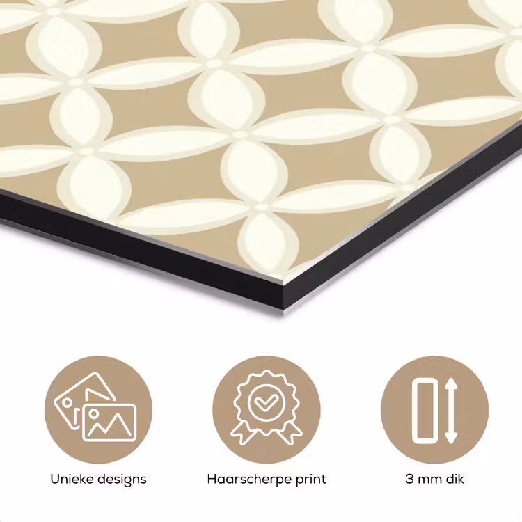 Symmetrisch - Motief - Beige aluminium wit klein 46 -closeup_NL