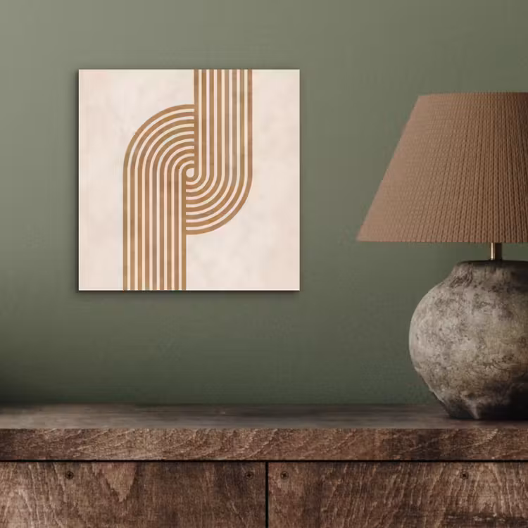 Symmetrische bocht - Koperkleurig aluminium wit klein -sfeer2