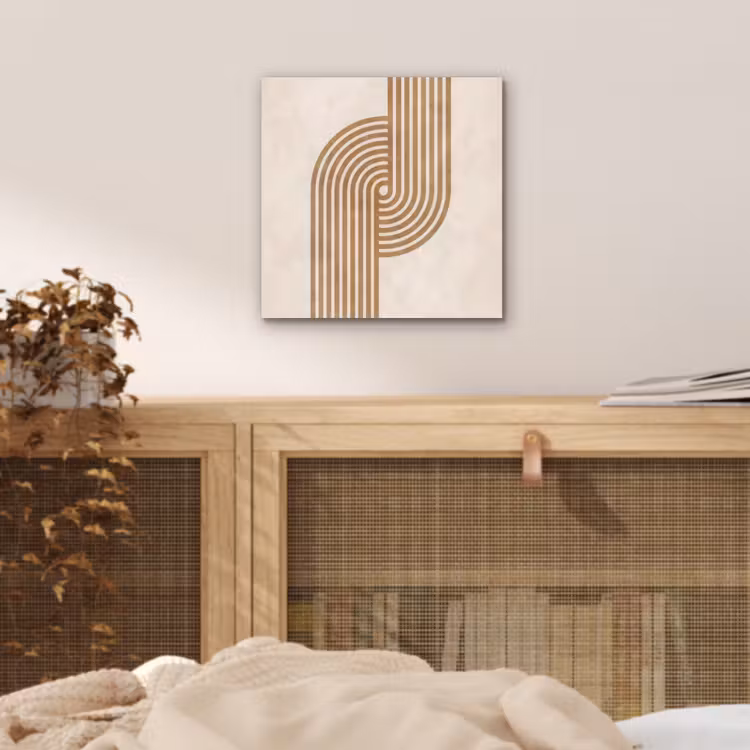 Symmetrische bocht - Koperkleurig aluminium wit klein -sfeer3