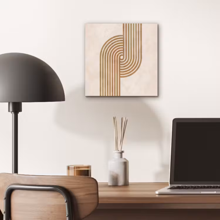 Symmetrische bocht - Koperkleurig aluminium wit klein -sfeer5