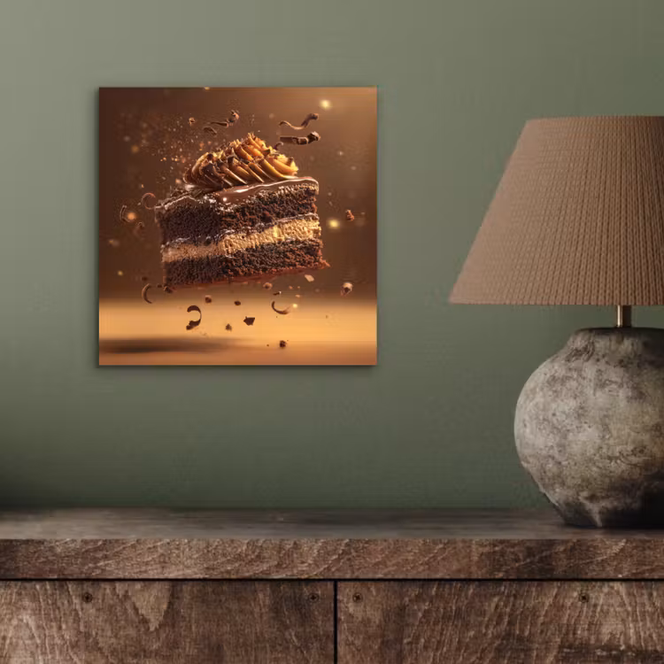 Taart - Chocolade - Eten - Brownie aluminium wit klein -sfeer2