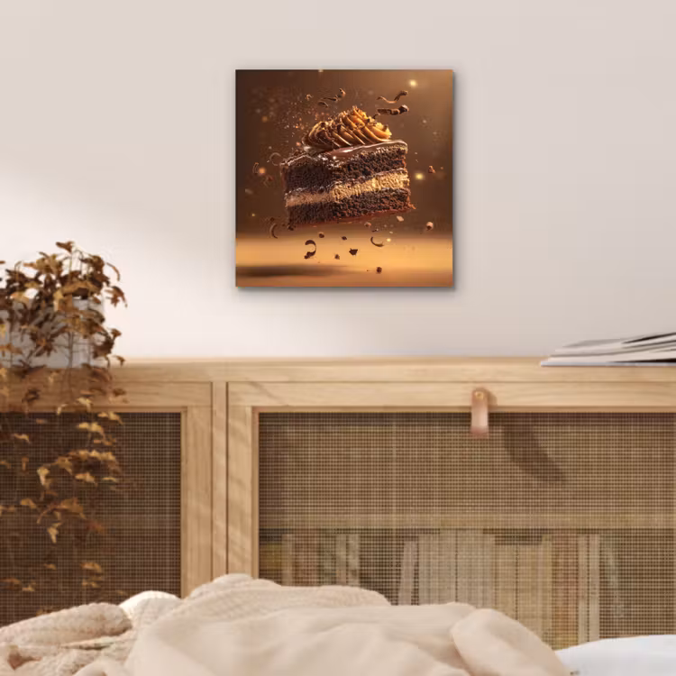 Taart - Chocolade - Eten - Brownie aluminium wit klein -sfeer3