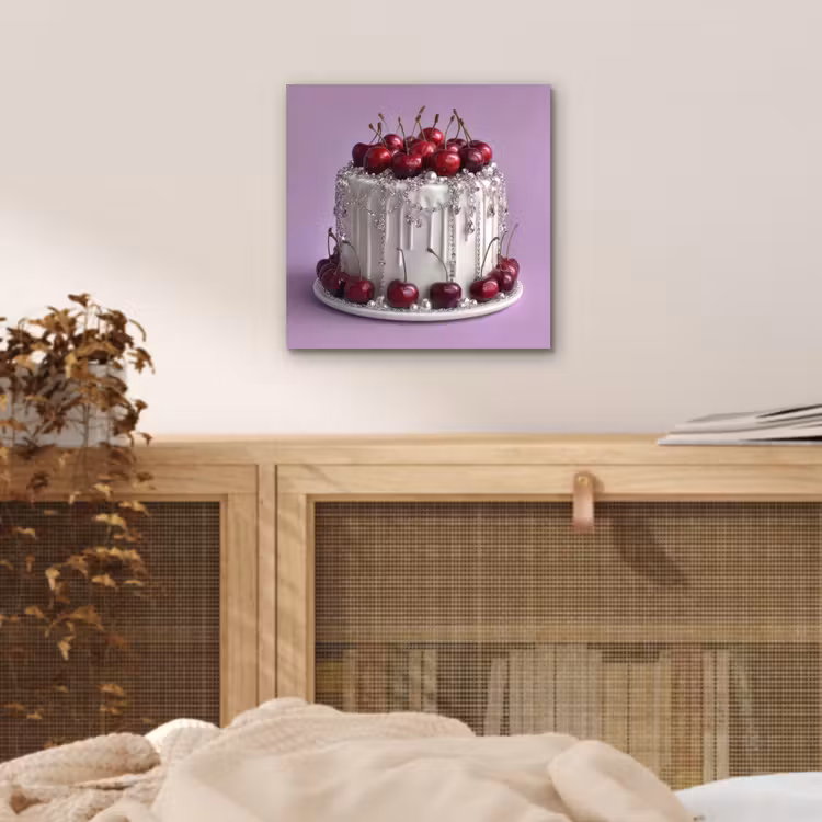 Taart - Kersen - Juwelen - Rood aluminium wit klein -sfeer3