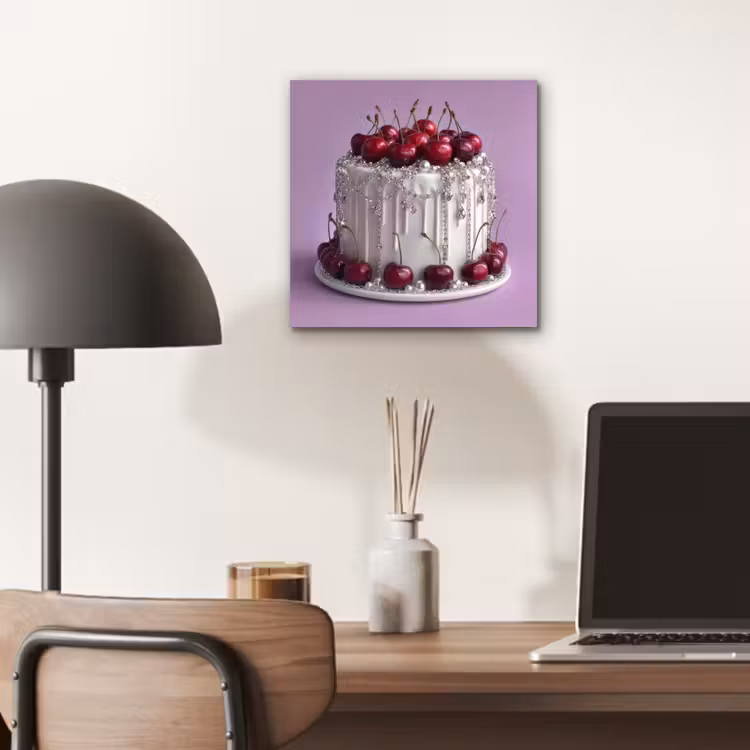 Taart - Kersen - Juwelen - Rood aluminium wit klein -sfeer5