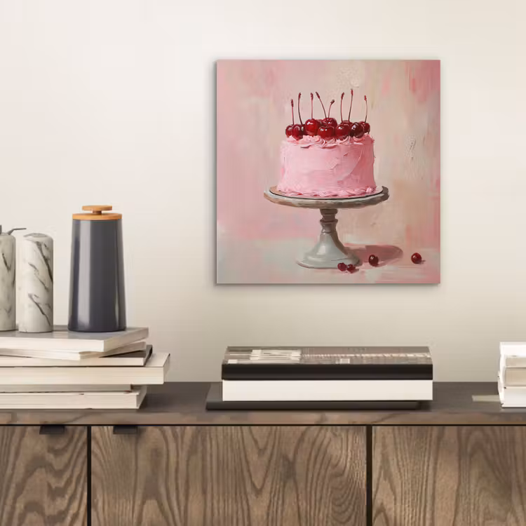 Taart - Pink - Cherry aluminium wit klein -sfeer1