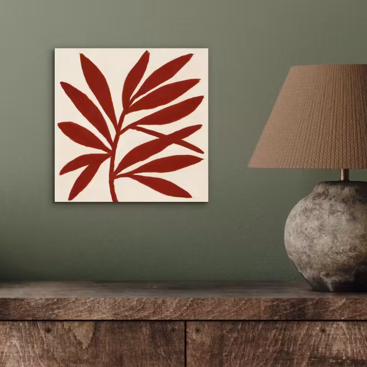 Tak - Bladeren - Rood aluminium wit klein -sfeer2