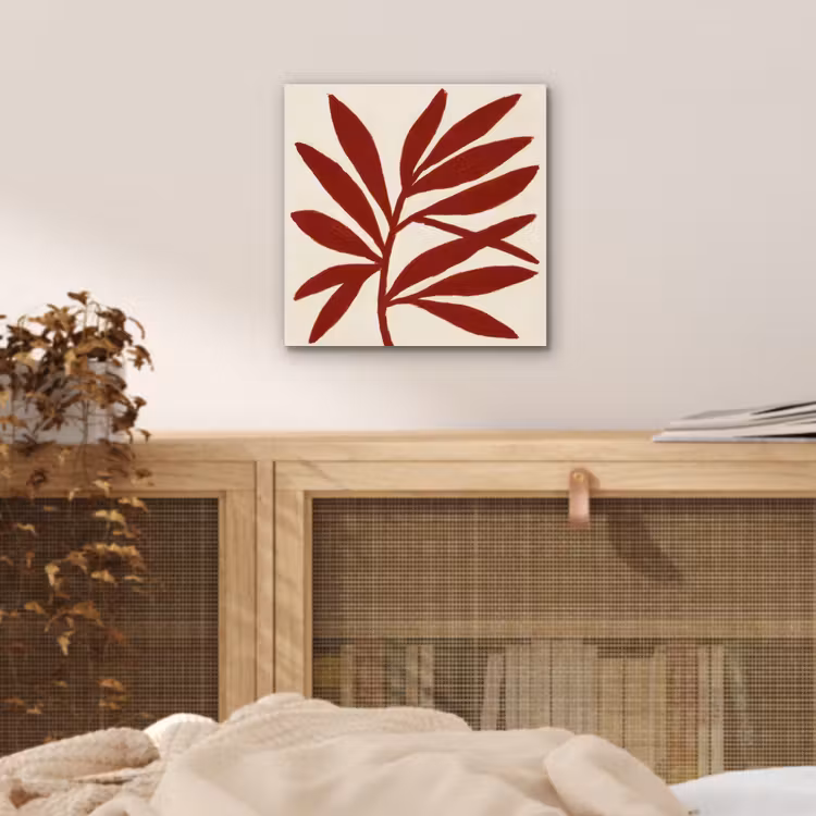 Tak - Bladeren - Rood aluminium wit klein -sfeer3