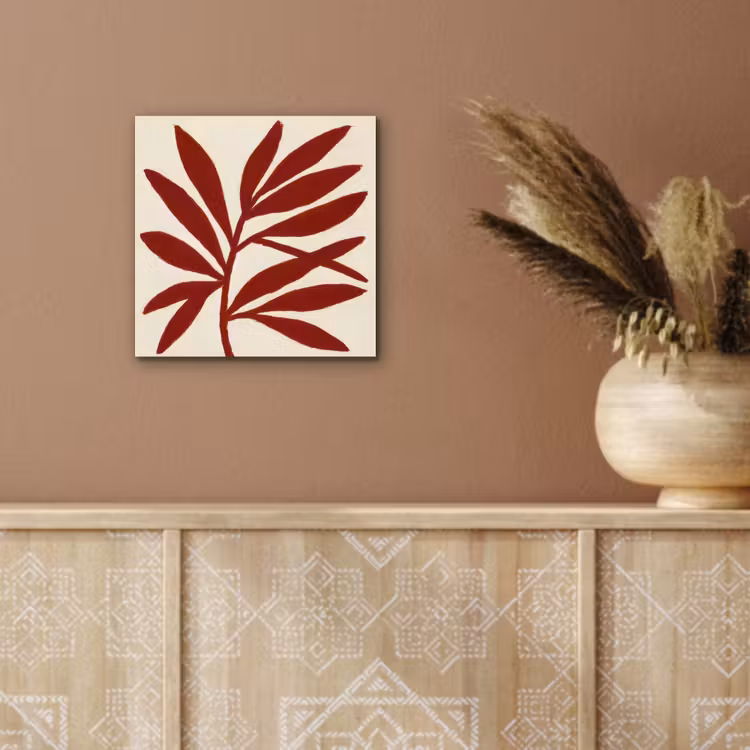 Tak - Bladeren - Rood aluminium wit klein -sfeer4