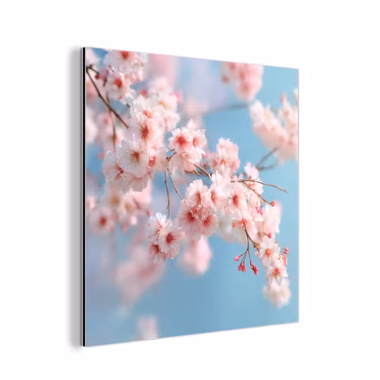 Takken - Bloesems - Roze aluminium wit klein -3d