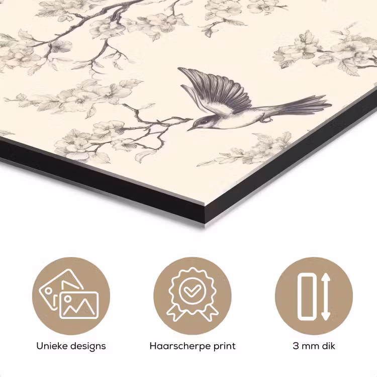 Takken - Vogels - Beige aluminium wit klein 46 -closeup_NL