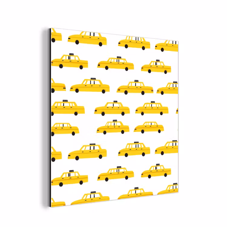 Taxi - Iconisch - Geel aluminium wit klein 46 -3d