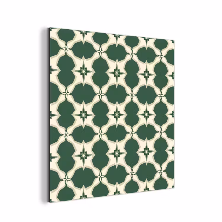 Tegel - Klassiek - Groen aluminium wit klein 46 -3d