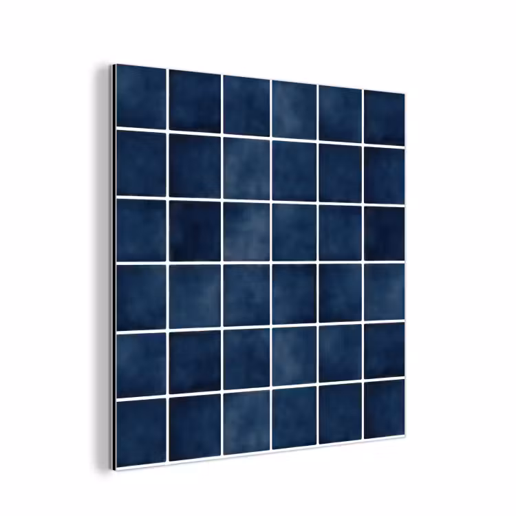 Tegel - Modern - Blauw aluminium wit klein 46 -3d