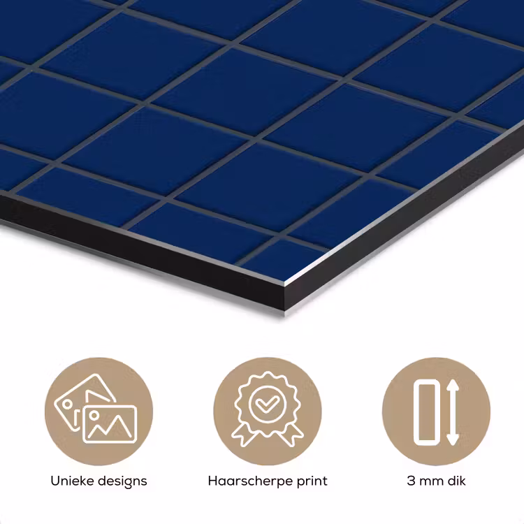 Tegel - Patroon - Blauw aluminium wit klein 46 -closeup_NL