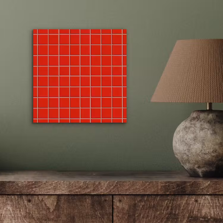 Tegel - Patroon - Kersen - Rood aluminium wit klein 46 -sfeer2