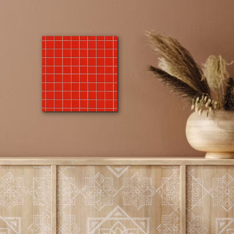 Tegel - Patroon - Kersen - Rood aluminium wit klein 46 -sfeer4