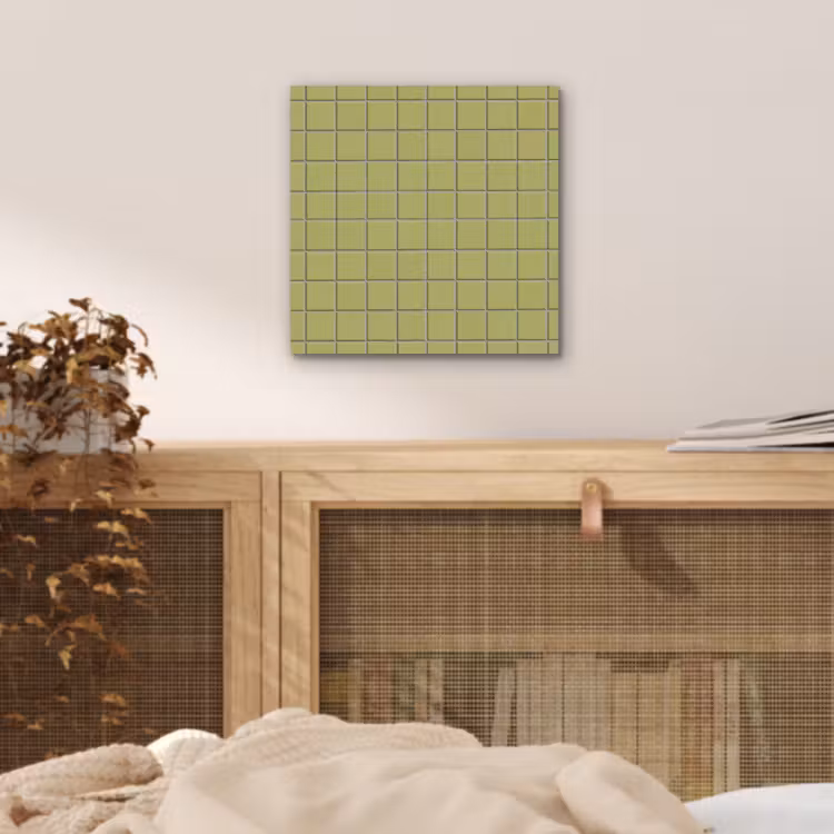 Tegel - Patroon - Olijfgroen aluminium wit klein 46 -sfeer3