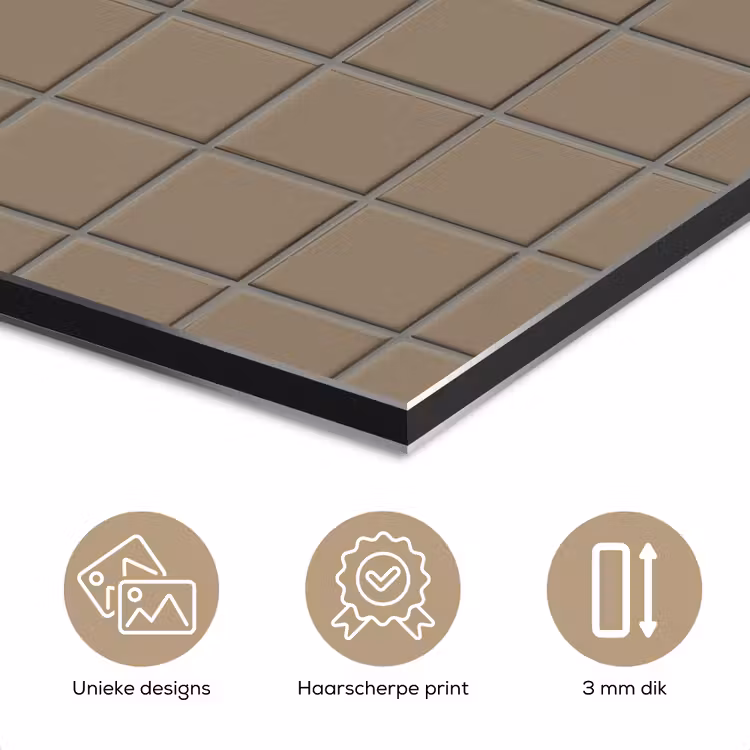 Tegel - Patroon - Taupe aluminium wit klein 46 -closeup_NL