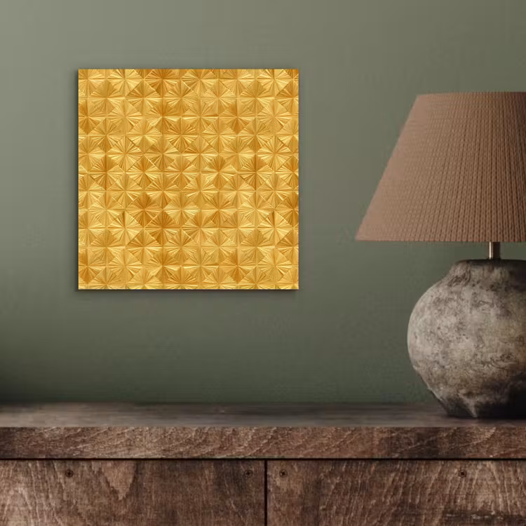 Tegels - Geometrisch - Reliëf - Goud aluminium wit klein 46 -sfeer2