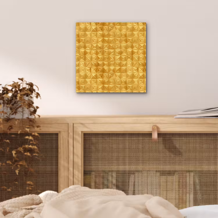 Tegels - Geometrisch - Reliëf - Goud aluminium wit klein 46 -sfeer3