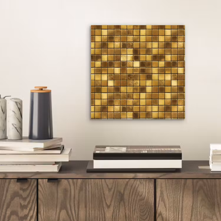 Tegels - Mozaïek - Luxe - Warm Goud aluminium wit klein 46 -sfeer1