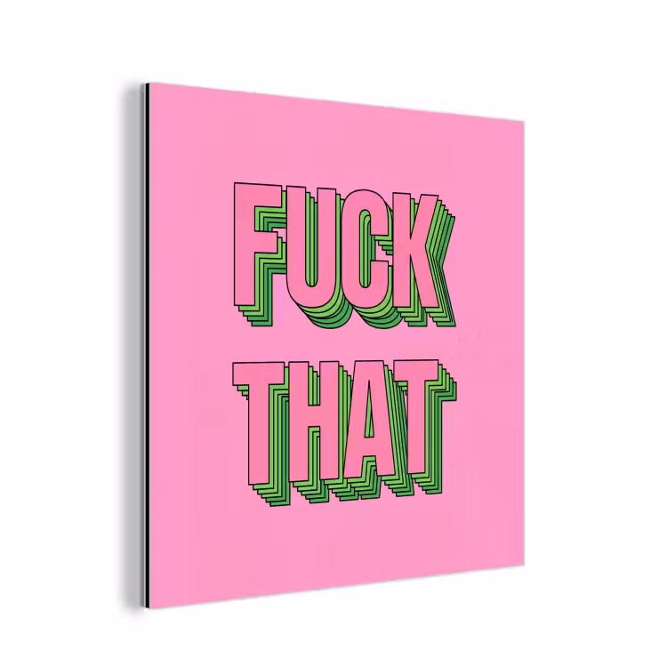 Tekst - Bold - Roze aluminium wit klein -3d