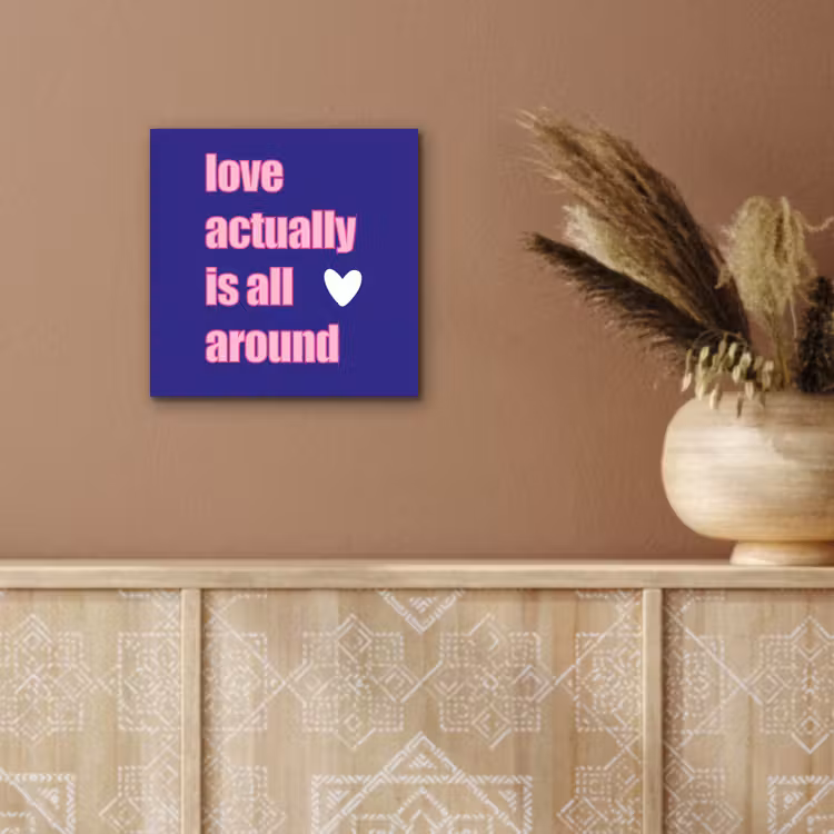 Tekst - Valentijn - Love - Blauw aluminium wit klein -sfeer4