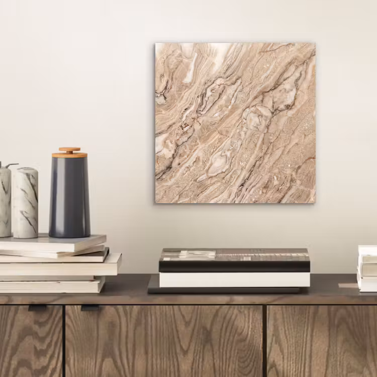 Textuur - Aders - Abstract - Modern - Beige aluminium wit klein -sfeer1