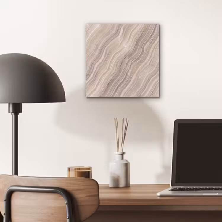 Textuur - Golvend - Abstract - Modern - Beige aluminium wit klein -sfeer5