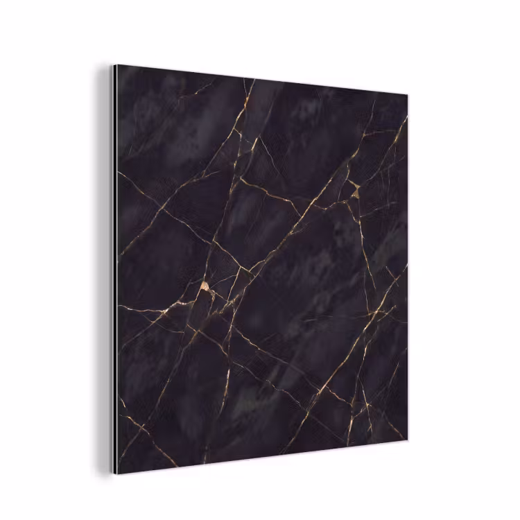 Textuur - Gouden lijnen - Abstract - Modern - Zwart aluminium wit klein -3d