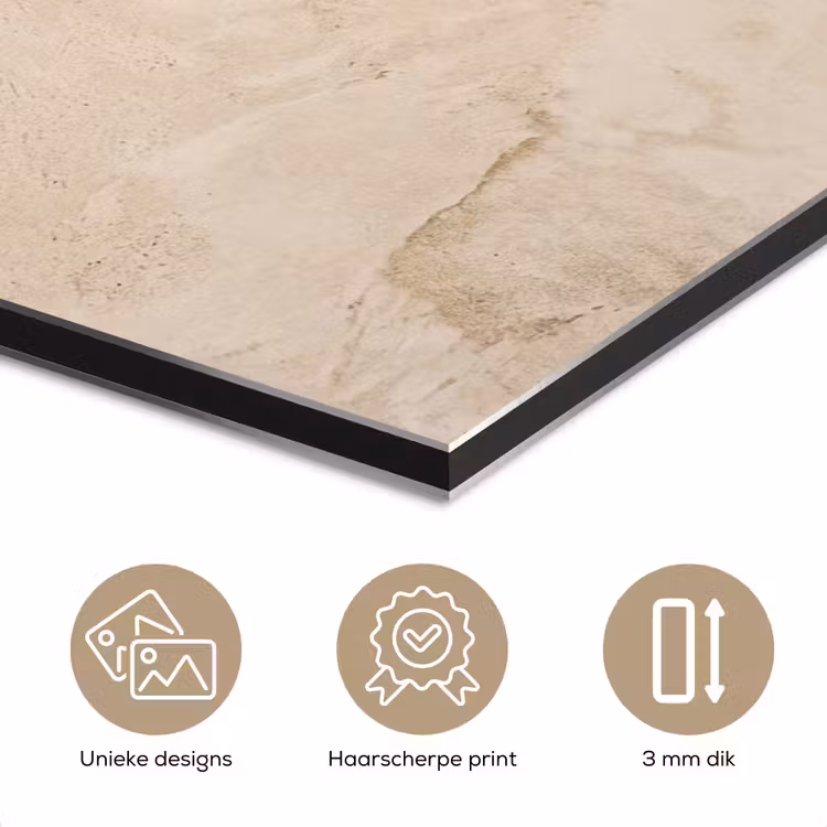 Textuur - Patroon - Abstract - Modern - Beige aluminium wit klein -closeup_NL