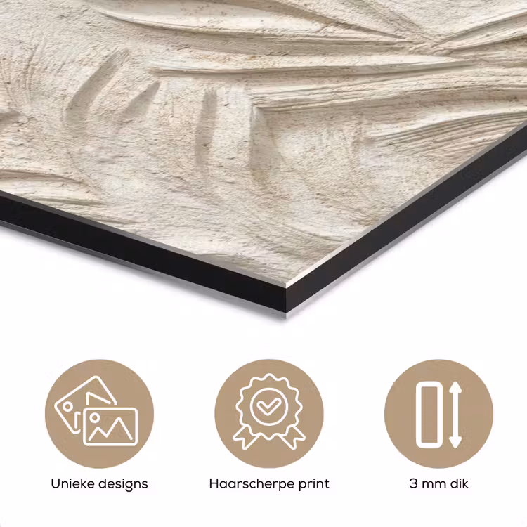 Textuur - Reliëf - Beige aluminium wit klein 46 -closeup_NL