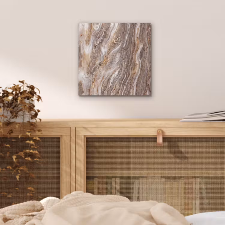 Textuur - Steen - Abstract - Beige aluminium wit klein -sfeer3