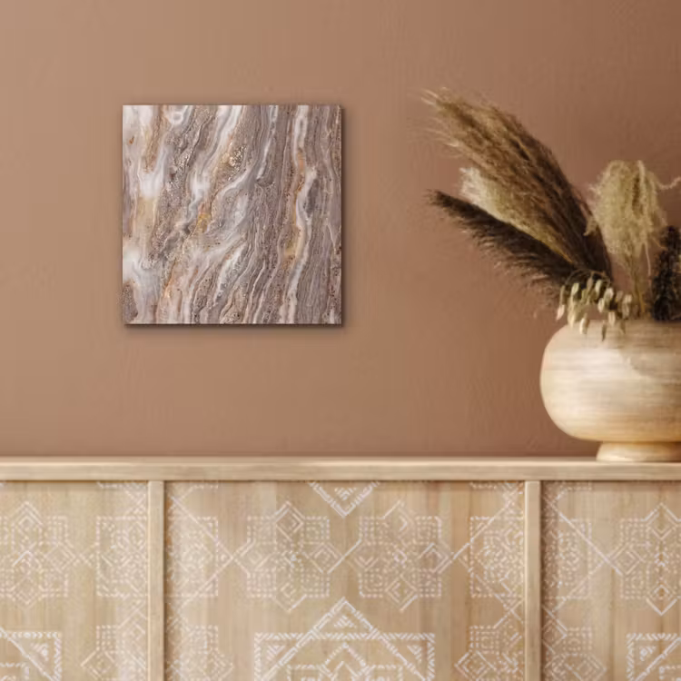 Textuur - Steen - Abstract - Beige aluminium wit klein -sfeer4