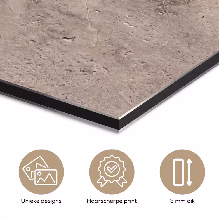Textuur - Steen - Patroon - Rustiek - Beige aluminium wit klein -closeup_NL