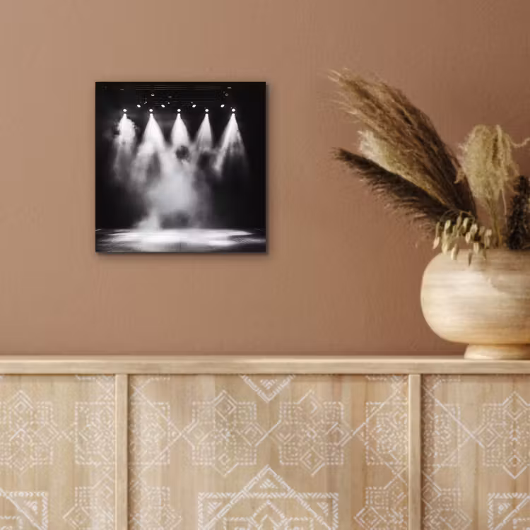 Theaterzaal - Mist - Spotlights - Zwart aluminium wit klein -sfeer4