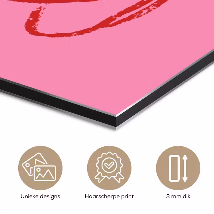 Thee - Roze - Valentijn - Tekst aluminium wit klein -closeup_NL