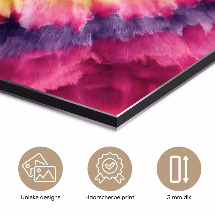 Tie dye - Hartvorm - Vlammen - Oranje aluminium wit klein -closeup_NL