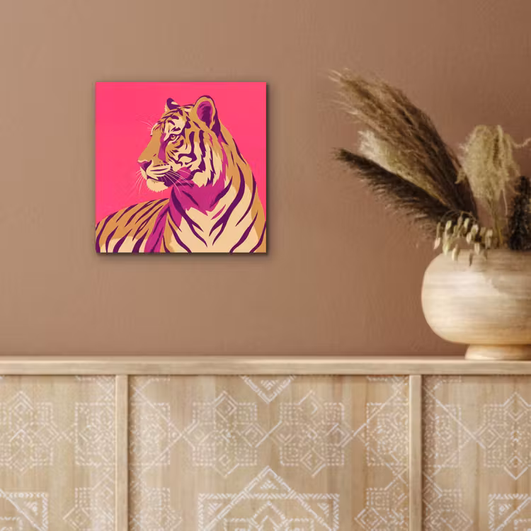 Tijger - Modern - Neon aluminium wit klein -sfeer4
