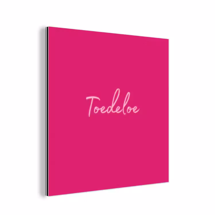 Toedeloe - Roze aluminium wit klein -3d