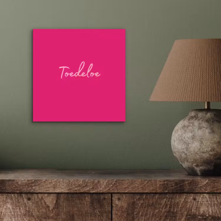 Toedeloe - Roze aluminium wit klein -sfeer2
