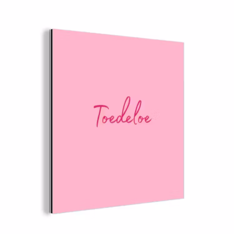 Toedeloe - Roze - Minimalistisch aluminium wit klein -3d