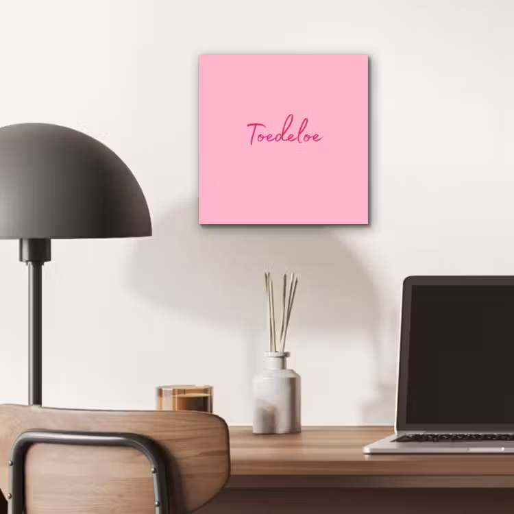 Toedeloe - Roze - Minimalistisch aluminium wit klein -sfeer5