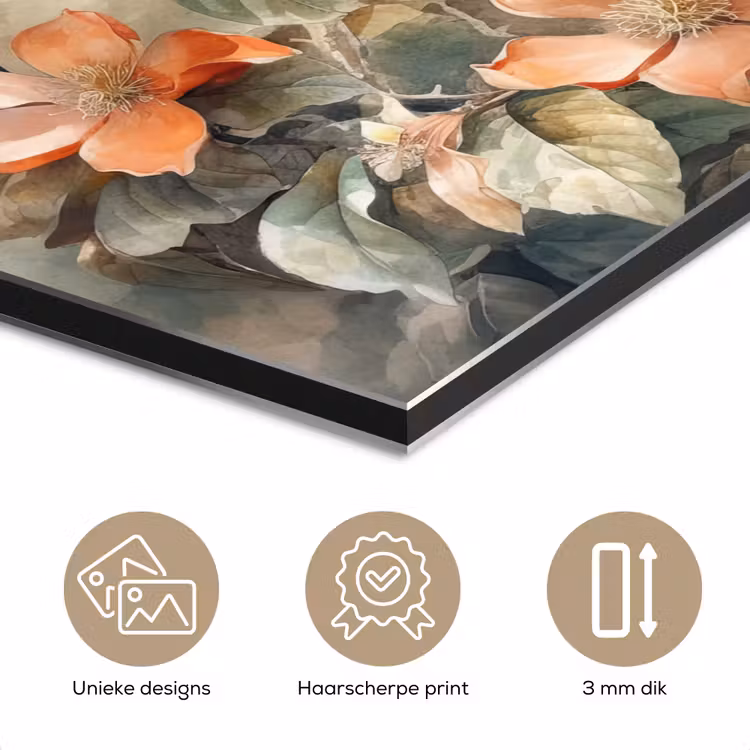 Toekan - Vogels - Bloemen - Tak aluminium wit klein -closeup_NL